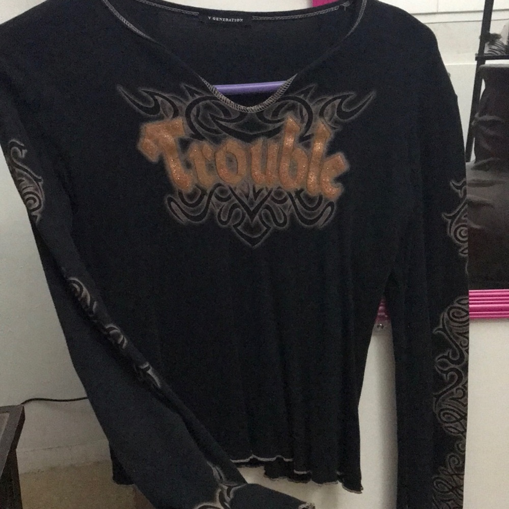 Long sleeve crop top